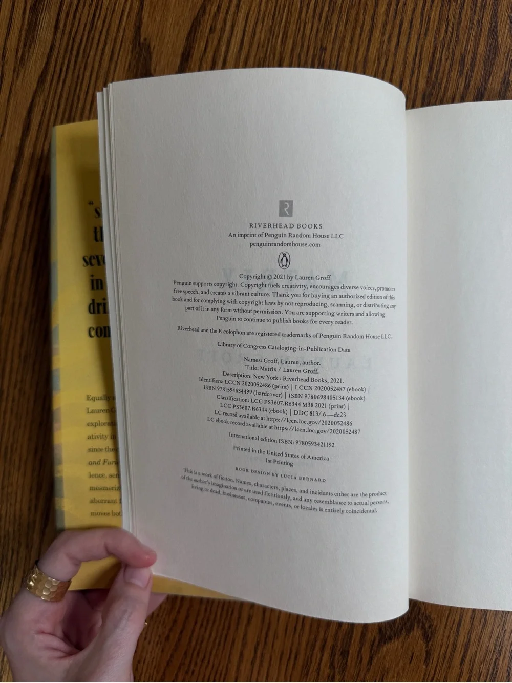 SIGNED COPY Matrix by Lauren Groff (2021 Hardcover) 1st Printing w/ Dust Jacket